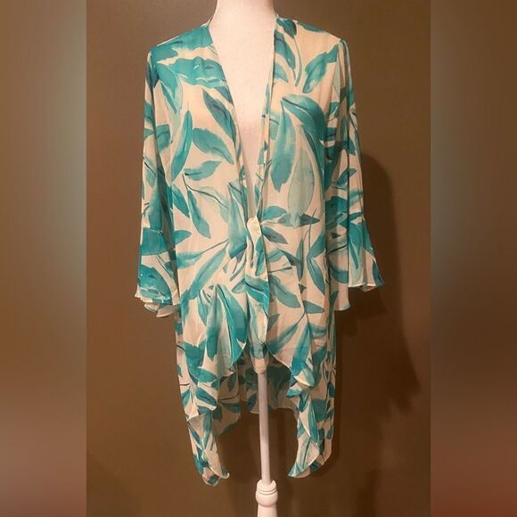 Cato Tropical Print Kimono Size Large - Picture 2 of 9